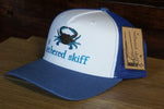 Blue Crab - Classic Trucker - White / Blue - Tethered Skiff