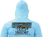 Tethered Skiff - Gulf Shrimp - Sky Blue - LS Hooded Performance - Tethered Skiff