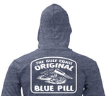 Tethered Skiff - Oyster - Heather Navy - LS Hooded Performance - Tethered Skiff