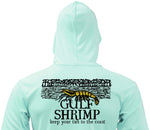 Tethered Skiff - YOUTH - Sea Foam LS Hooded - Gulf Shrimp - Tethered Skiff