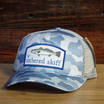 Trout Patch - Classic Trucker - Blue Camo - Tethered Skiff