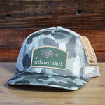 Youth - Flounder Patch - Classic Trucker - Green Camo - Tethered Skiff